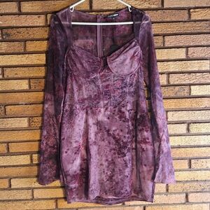NWT Fashion Nova Large Purple Corset Dress